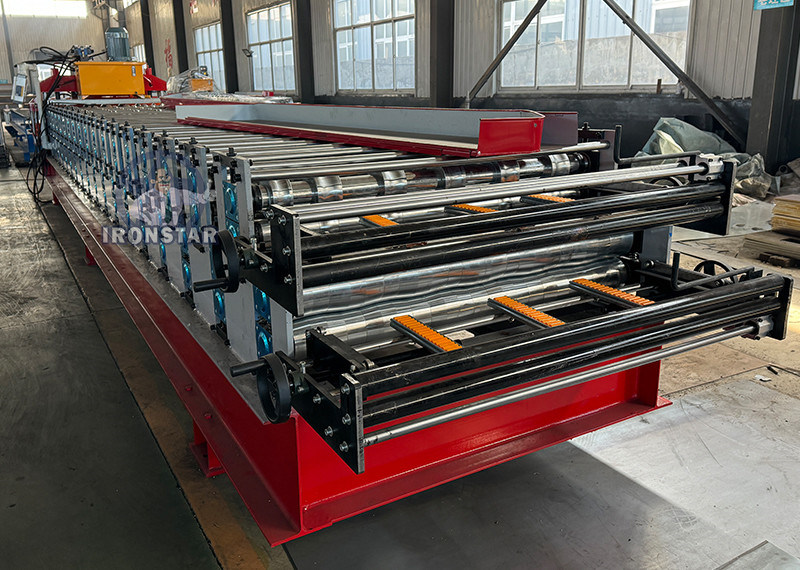 “Double Layer Roll Forming Machine 6 Rib Trapezoidal and 5 Rib Bamboo Tile 2 in 1 Roof Panel Making Machine”