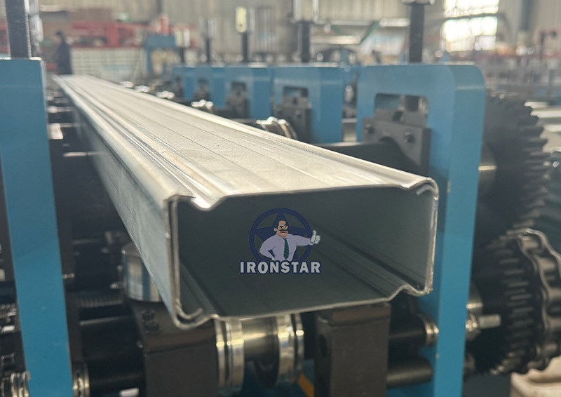 “India Standard Automatic Upright Rack Roll Forming Machine CType Pallet Beam Goods Shelf Profile Forming Machine Heavy Duty C Type Pallet Beam Roll Forming Machine Automatic Warehouse Storage Goods ”