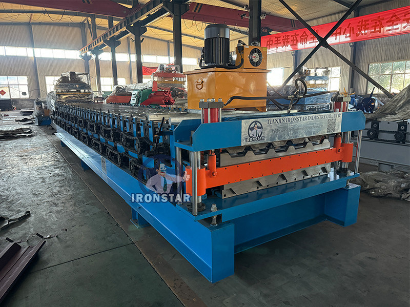 “Automatic PLC 5 Rib 6 Rib Trapezoidal Roof Sheet Double Layer Roll Forming Machine  Market High Precision 5 Rib 6 Rib Trapezoidal Sheet Double Layer Cold Roll Forming Machine Supplier in C”
