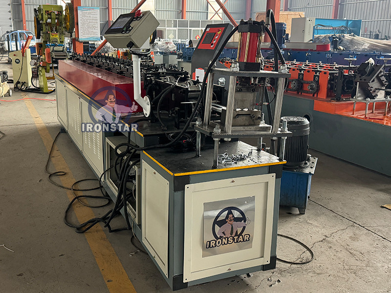“Perforated Rolling Shutter Door Roll Forming Line Venezuela Automatic Punching Roller Shutter Slat Making Machine”