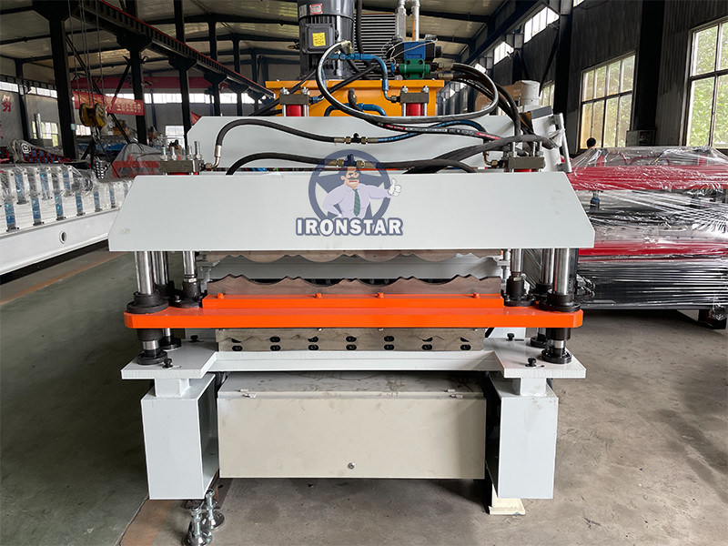 “Ironstar 836 Wave Sheet 828 Roof Tile Double Layer Roll Forming Machine Equipped With Flying Cutting System Two In One Roof Tile Making Machinery High Speed Metal Roofing Sheet Production Line ”