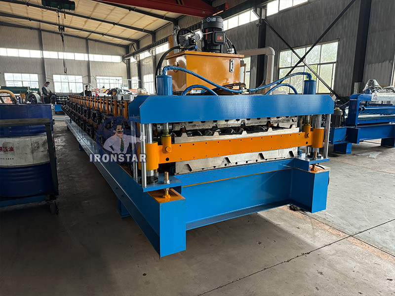 “Ironstar 5 Rib 4 Rib Trapezoidal Sheet Double Deck Roll Forming Machine 2 Layer Metal Roofing Sheet Equipment”